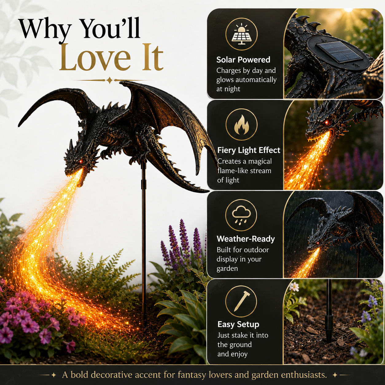 π 2027 "Dragon's Ember" Solar Garden Light π₯ | The Ultimate Magical Outdoor Halloween Decoration