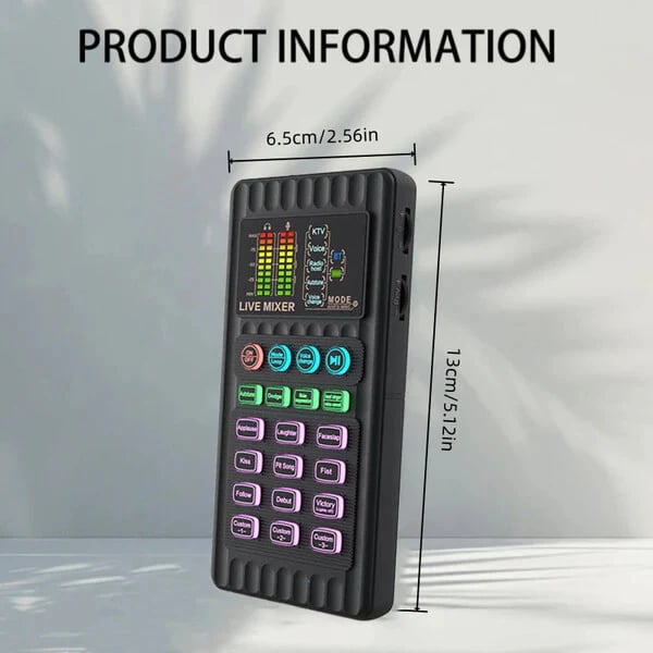 đ¤ Portable Live Sound Card & Voice Changer | Multi-Functional Audio Mixer for Streaming, Gaming & Recording