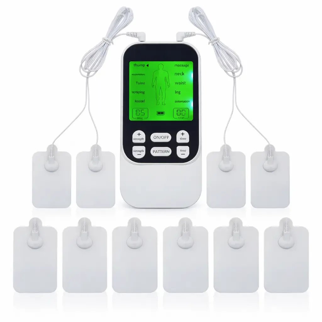 🙆♂️💪Rechargeable Muscle Stimulator Massager, 10 Modes 30 Intensity Levels TENS Unit with 10 Pads, Dual Channel Portable Pain Relief Device for Neck Body Recovery