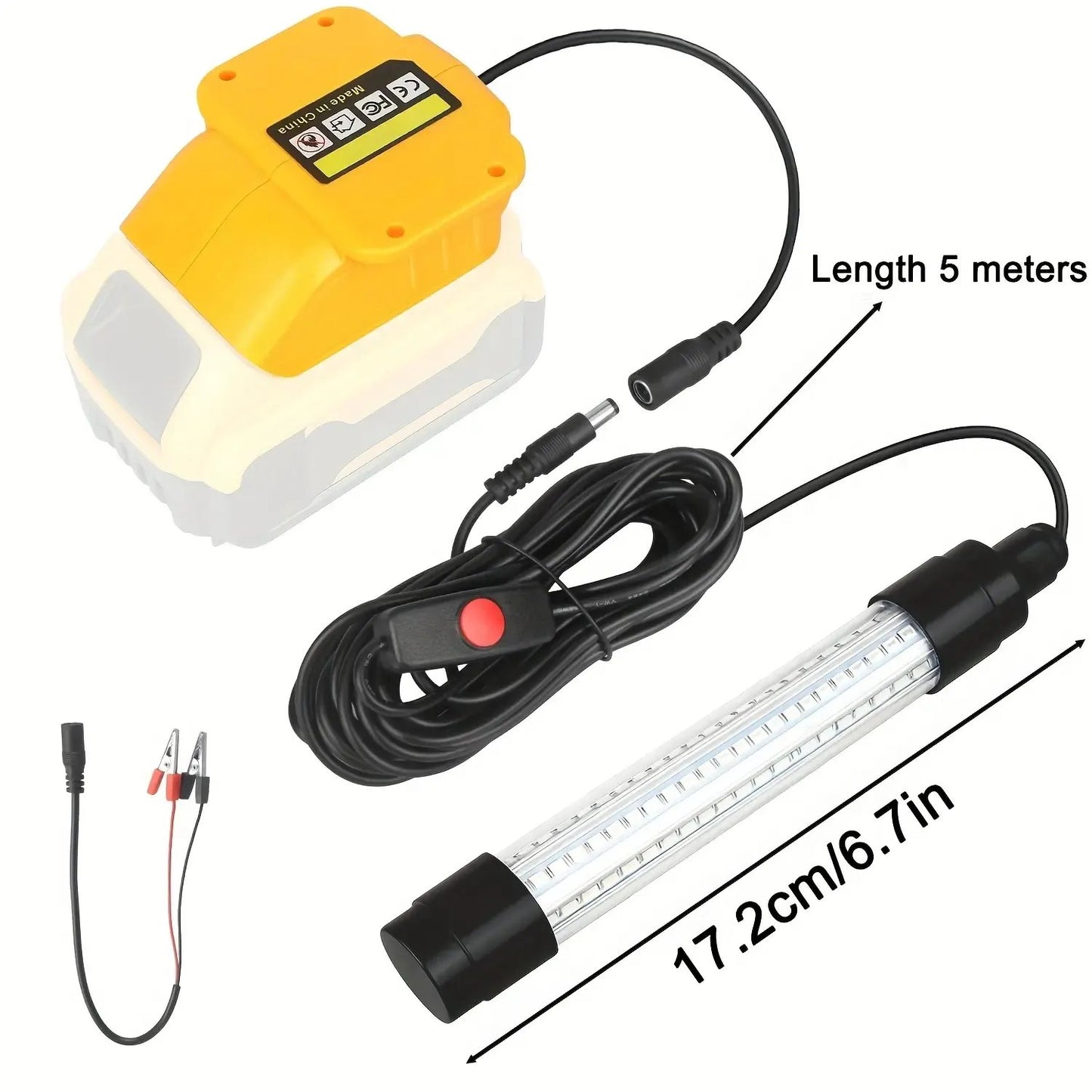 Father's Day Gift⚡💚IP68 Underwater fishing light Compatible with DeWalt 20V Battery