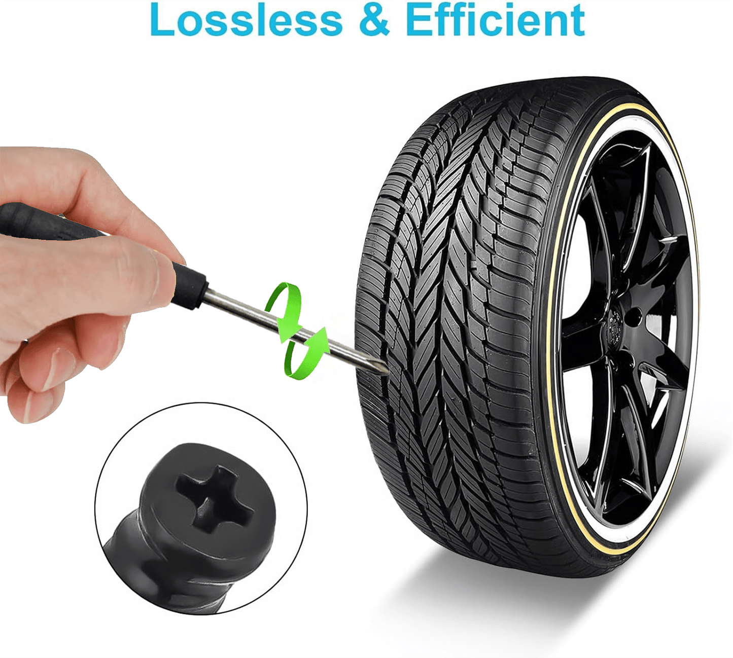 π ππ§°Tire Repair Vacuum Rubber Nails Kit