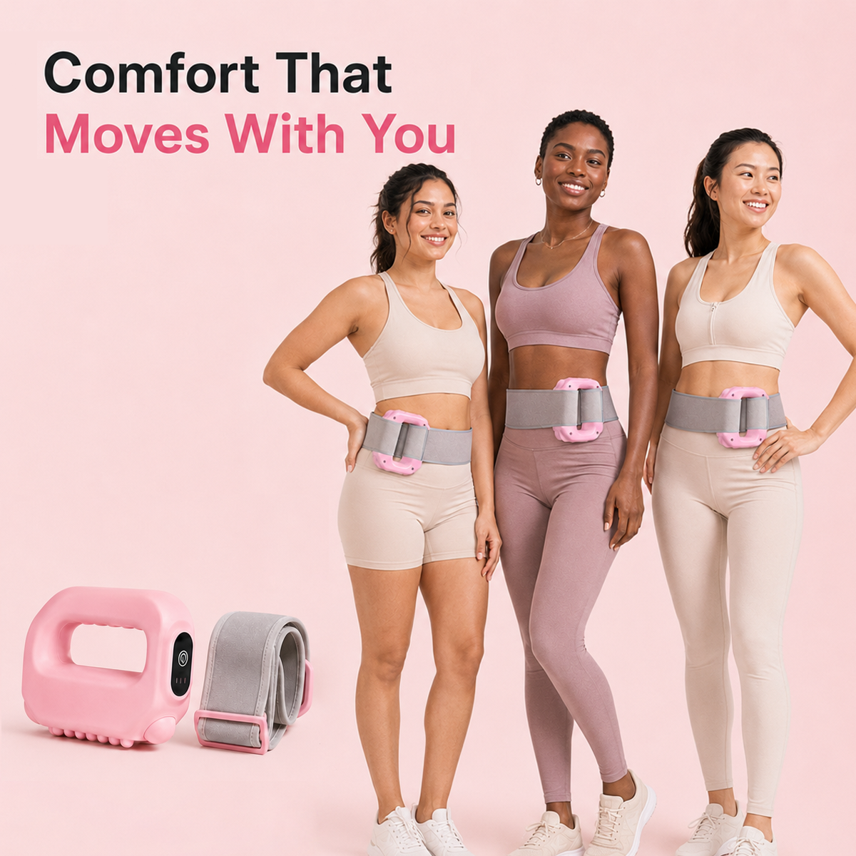 3-in-1 Hands-Free Fascia Massager | Deep Tissue Vibrating Ring for Muscle Recovery & Pain Relief