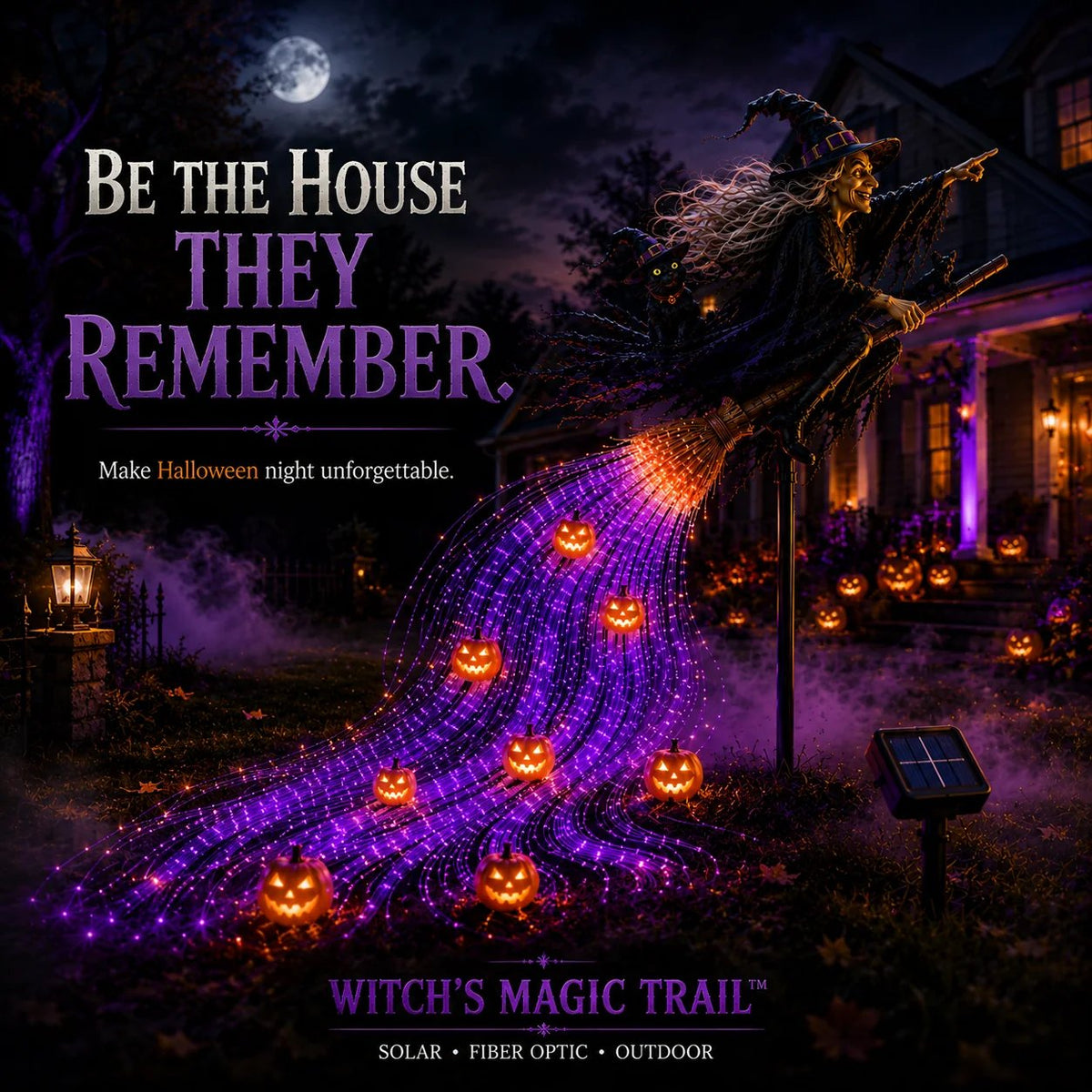 Last Day 50% OFF - Witch’s Magic Trail™ ✨ Solar Fiber Optic Yard Light
