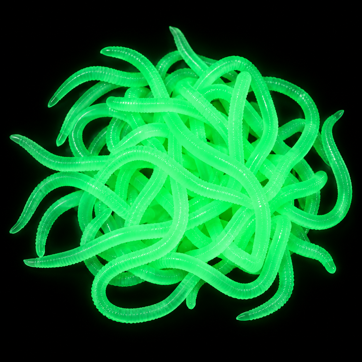 ✨8-cm-Gummiköder in Regenwurmform mit Garnelen-Aroma, 50 oder 100 Stück
