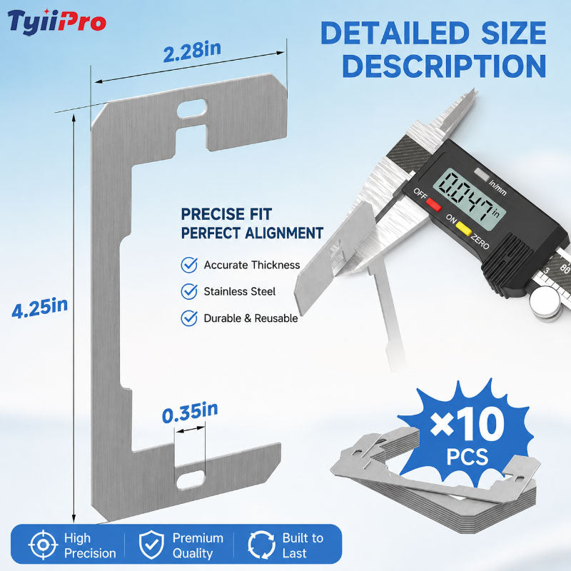 Wall Plate Spacers for Electrical Outlets – Heavy-Duty Metal Outlet Leveling Plates for Loose, Recessed & Crooked Boxes