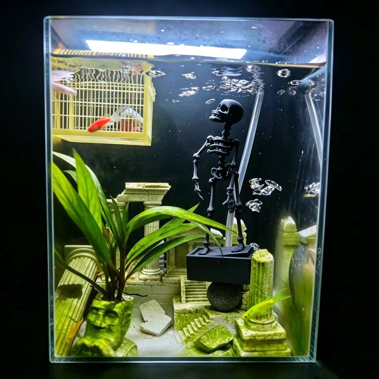🔥HOT SALE 60% OFF💀🐠Air-Driven Dancing Skeleton Aquarium Ornament🕺