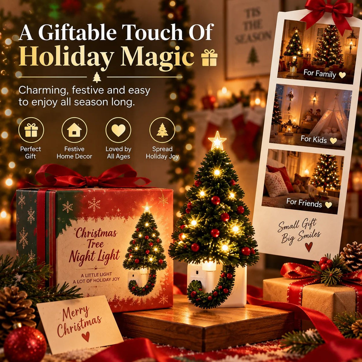 π Christmas Tree Plug-In Projector Night Light β Instant Holiday Magic for Walls & Ceilings