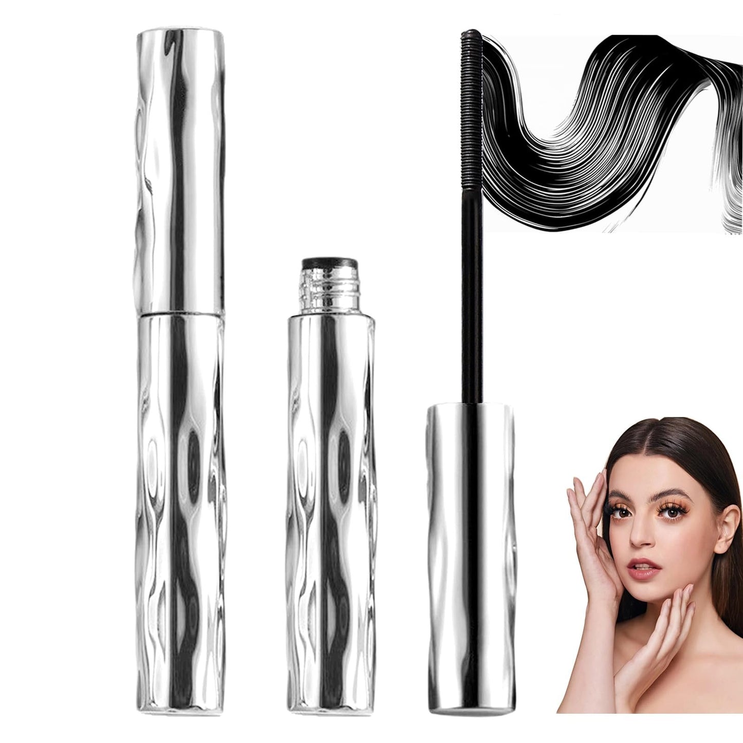0.5mm Precision Metal Mascara Brush Reusable Iron Wand Eyelash Brush