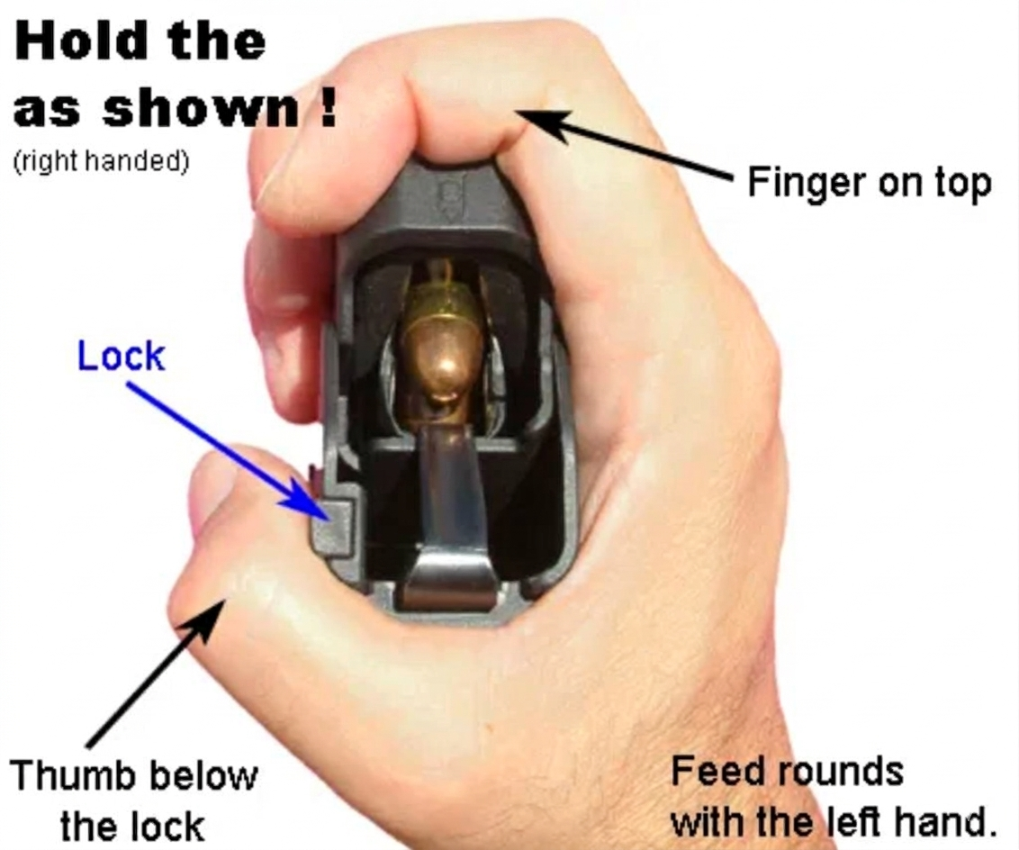Universal Pistol Mag Speed Loader Unloader | 9mm to 45ACP