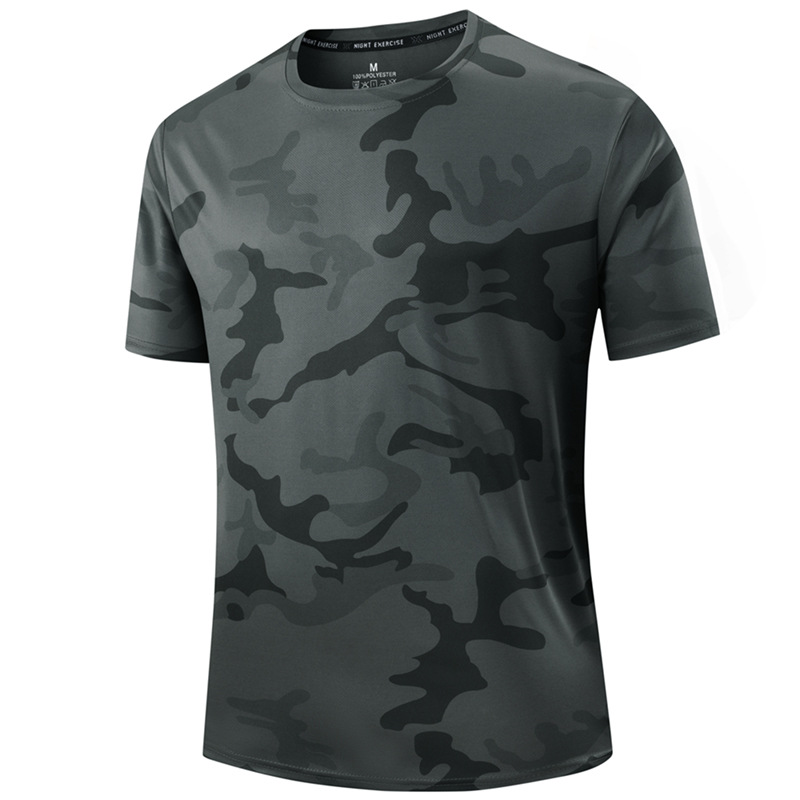 🏃♂️ Men's Quick Dry Camo Sports T-Shirt – Moisture Wicking & Active Fit – Train in Style 💪