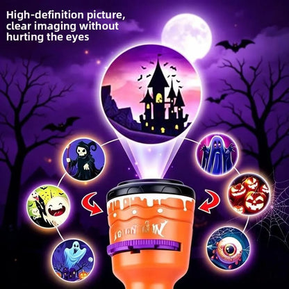 🎃👻Kids Halloween Christmas Projection Flashlight Toy – Create Magical Bedtime Stories With 24 Festive Light Slides