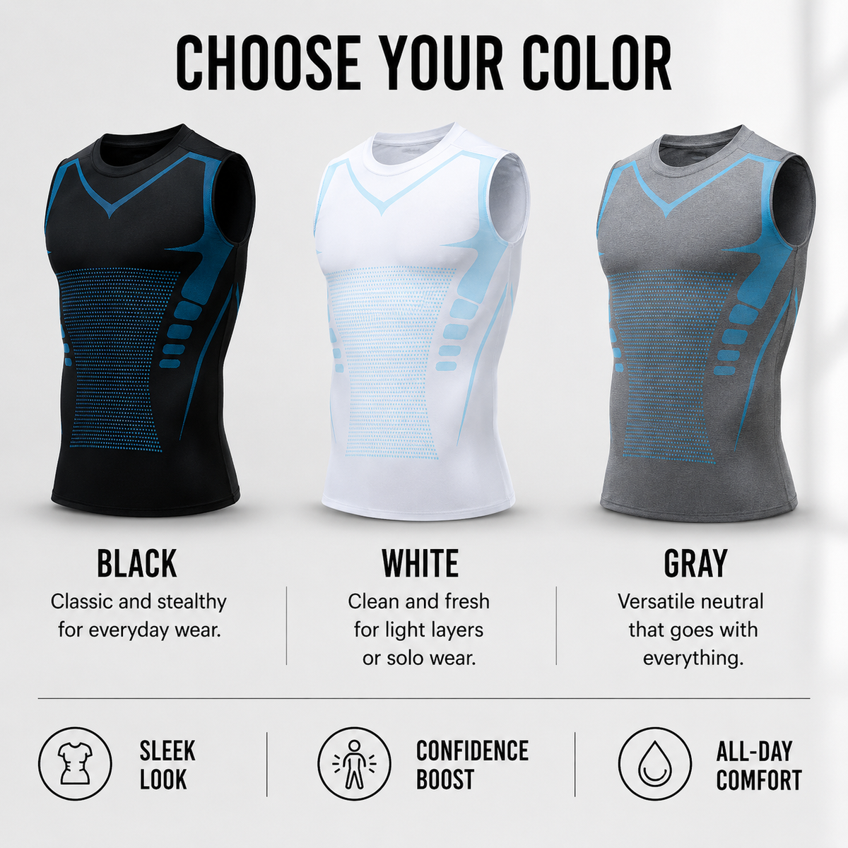 💪🔥Men's Slimming Compression Vest | Posture Corrector Base Layer