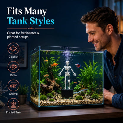 🔥HOT SALE 60% OFF💀🐠Air-Driven Dancing Skeleton Aquarium Ornament🕺
