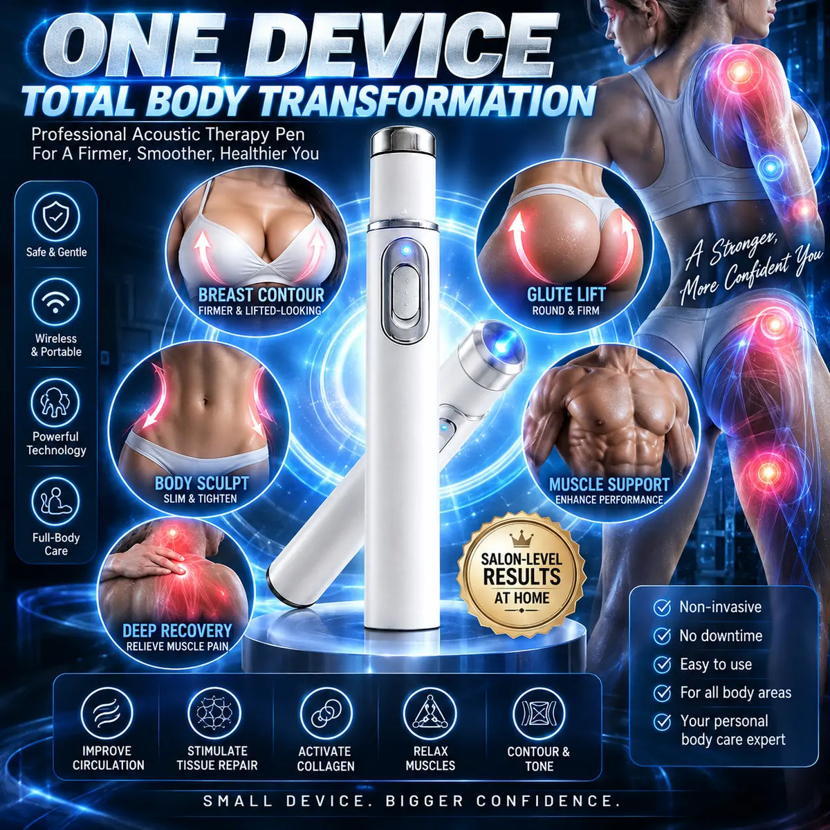 🔥ULTRASONIC SHOCK WAVE BODY REMODELING SYSTEM™——Enhances bust and lifts buttocks. Fuel Muscle Growth.Boost Circulation. Relieve Pain.