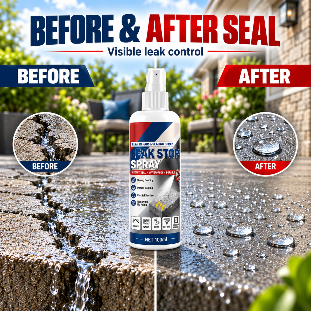⌛Waterproof Leak Repair & Sealing Spray