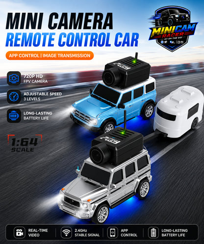 🕹️1:64 Mini Alloy RC Car With HD Camera & Real-Time Video Transmission(App & Remote)🚙