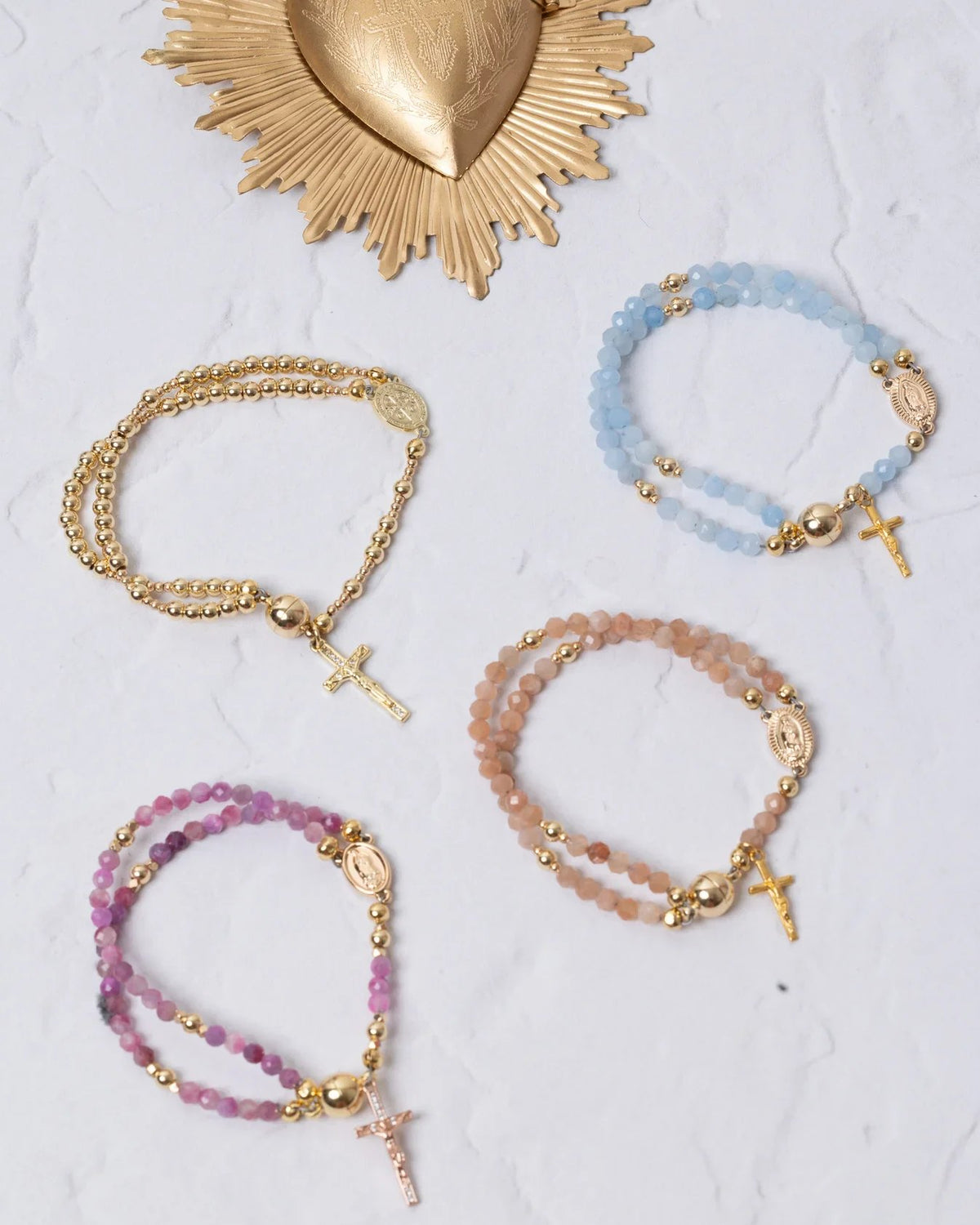 🔥🔥 ✝️Handcrafted rosary bracelets -  A Warm Companion for Your Faith Journey📿