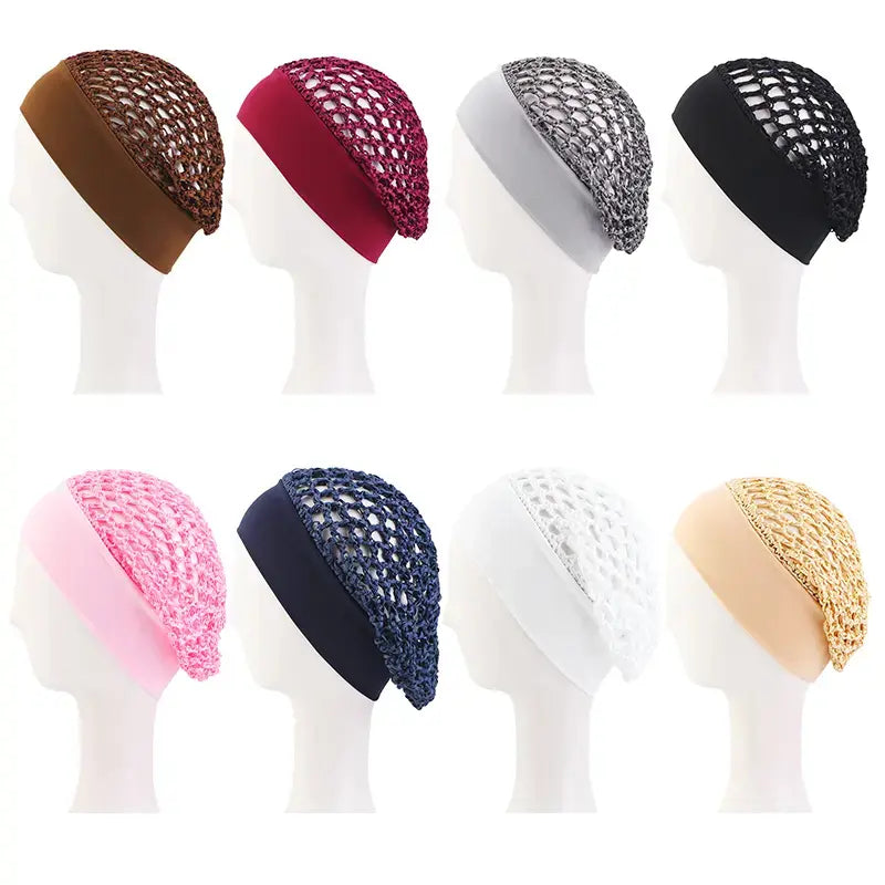 Humwam 3-Piece Stretchy Wide-Edge Sleeping Cap Set💫