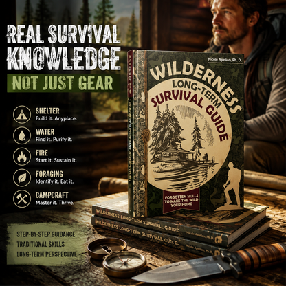 Wilderness Long-Term Survival Guide Hiking Foraging Book