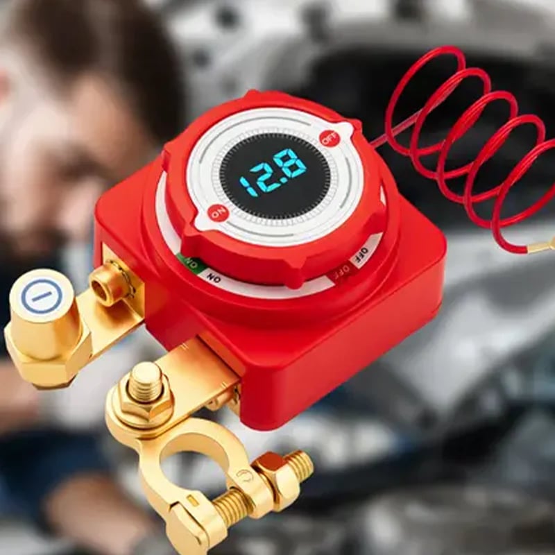 12V 240A Remote Battery Disconnect Switch with LED Voltage Display, Anti-Leakage Battery Kill Switch for Car Truck RV