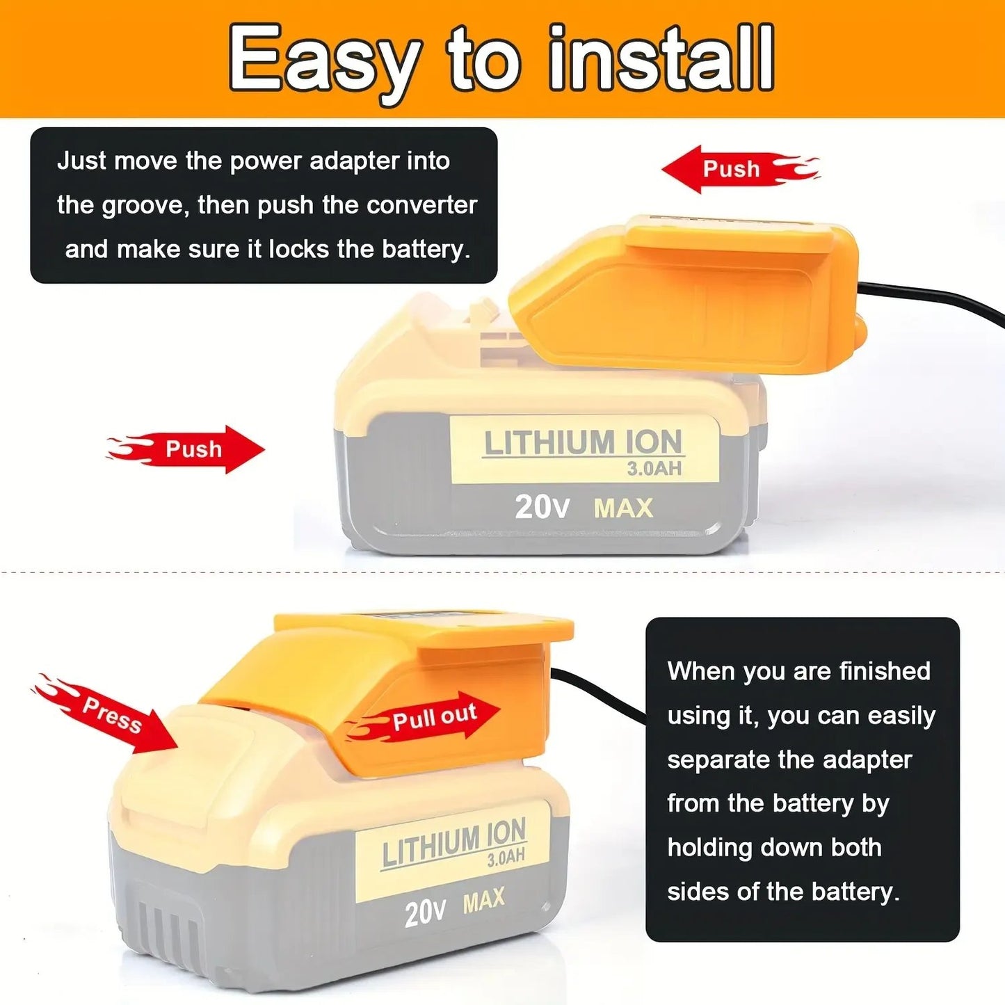 Father's Day Gift⚡💚IP68 Underwater fishing light Compatible with DeWalt 20V Battery