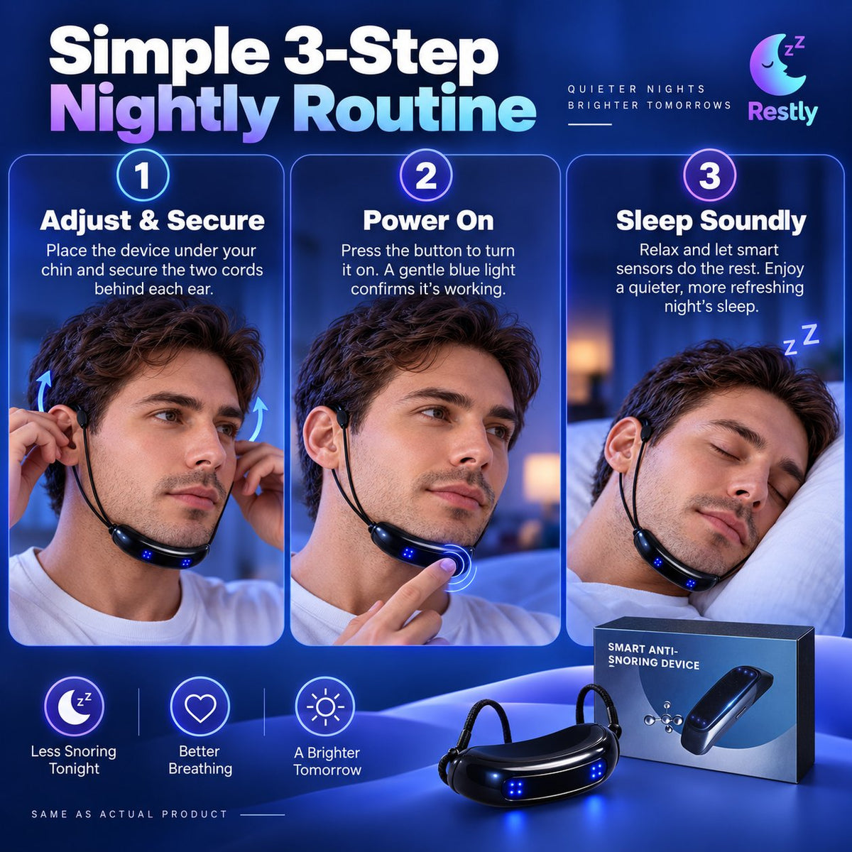 💤 Smart Anti-Snore Device. Stop Snoring, Start Sleeping Deeply.