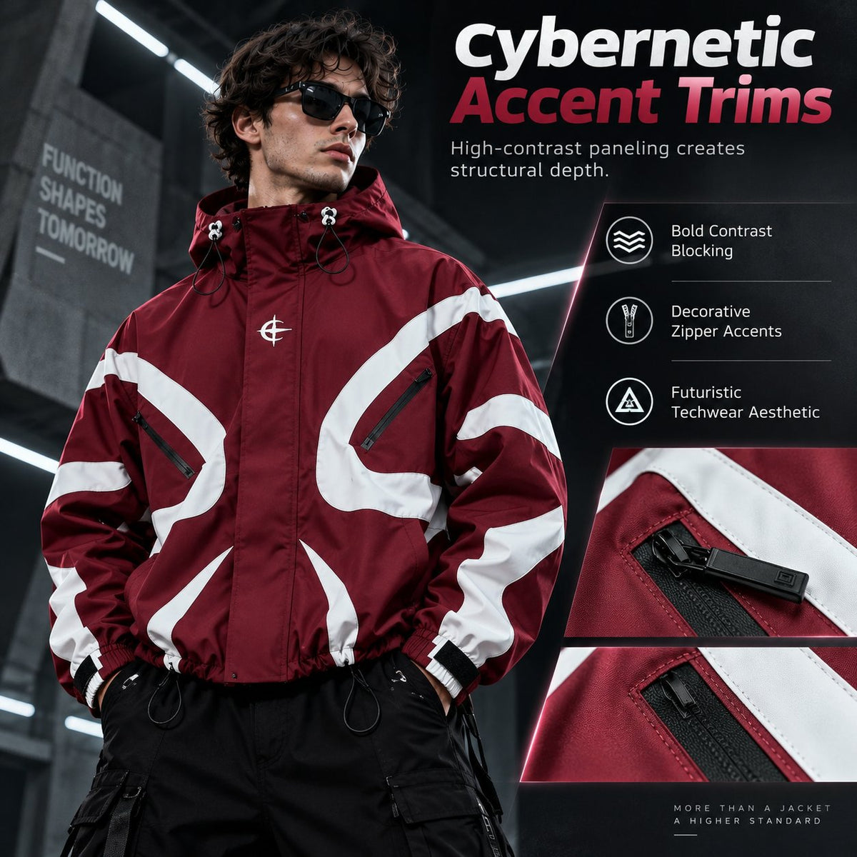 🔥Menswear Stylish Futuristic Techwear Windbreaker Coat