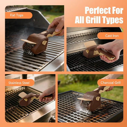 Cordless Electric Grill Brush - 700 RPM Stainless Steel