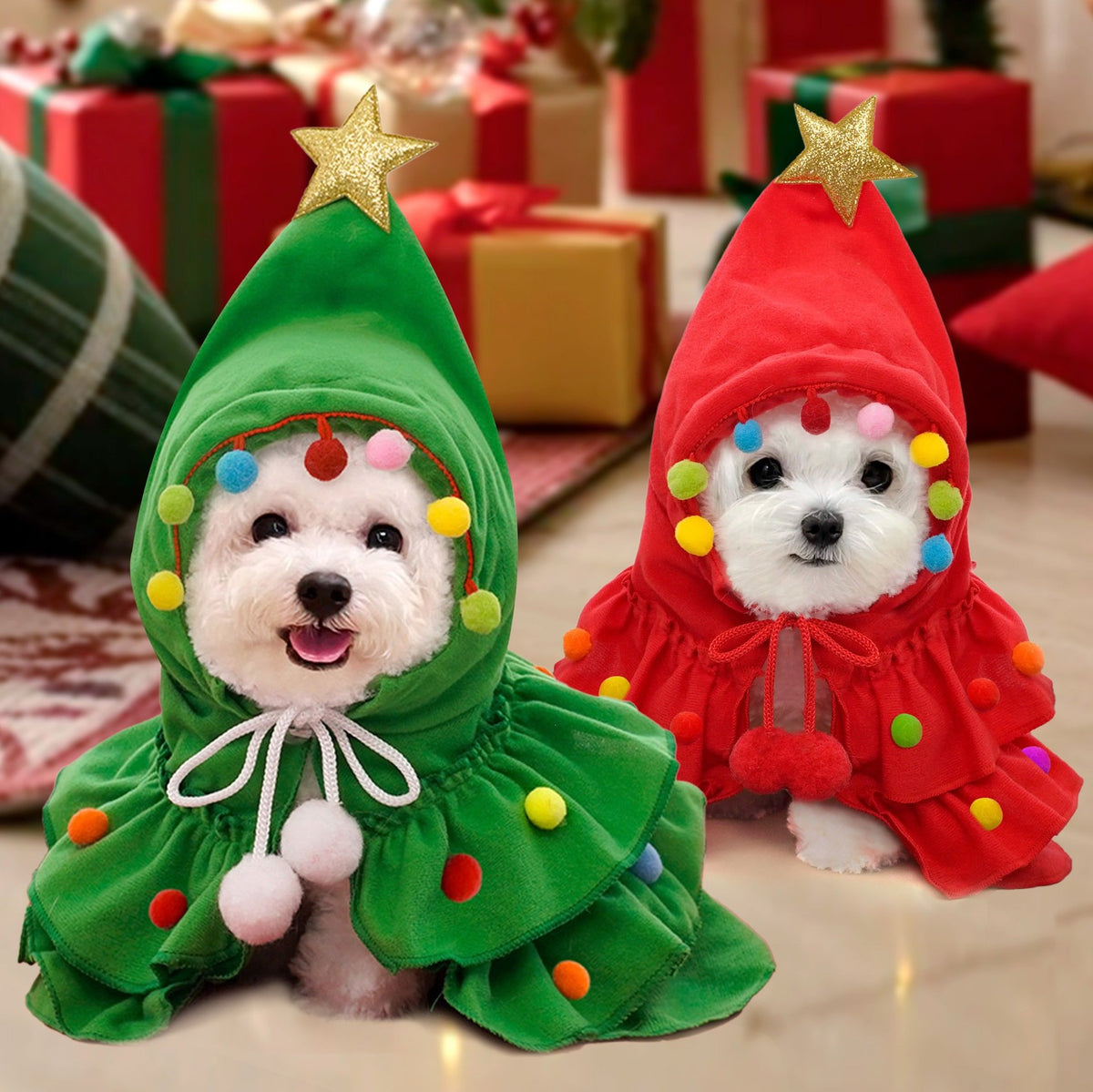 😱 "Don't let a SMALL DOG MOM see this..." 🥺🎄🐶 Christmas Tree Dog Cloak!