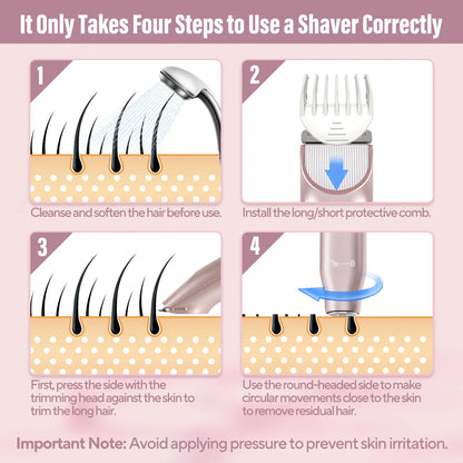 Akunbem ✨ 💖 2-in-1 Bikini Trimmer for Women – Rechargeable Shaver