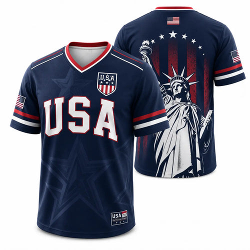 🇺🇸 USA Liberty Soccer Jersey – Patriotic American Flag V-Neck Football Shirt