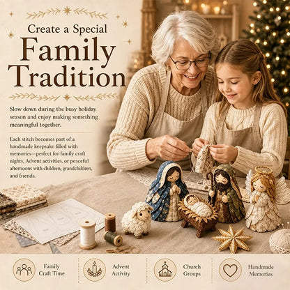 ✨ DIY Patchwork Nativity Scene Sewing Kit