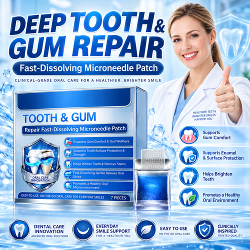 Tooth & Gum Care Fast-Dissolving Microneedle Patch