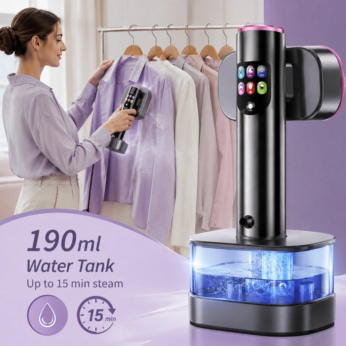 Garment Steamer for Clothes, Portable Travel Clothing Steamer Iron