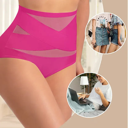 💟Plus-Size High-Waist Cross Tummy Control Panties🩲