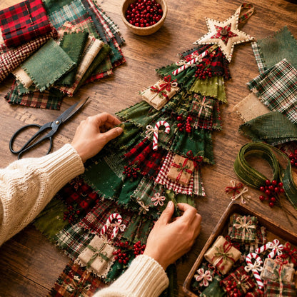 🔥😍Beginner-Friendly DIY Oversized Patchwork Christmas Tree Door Hanging Kit | Complete Kit with All Tools & Step-by-Step Guide Included 💕🎄