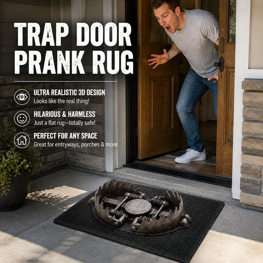 🎃 3D Trap Illusion Door Mat – Funny Halloween Prank Entrance Rug