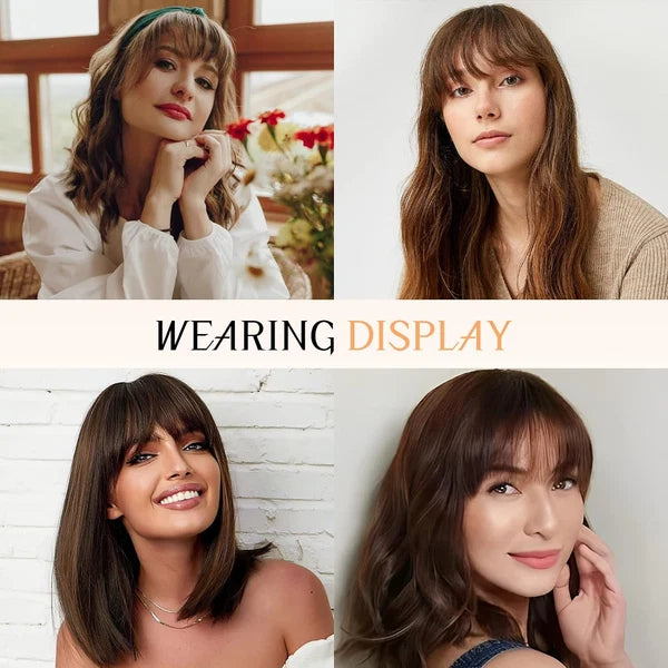 Natural Looking Clip-In Bangs – Blends Seamlessly with Your Own Hair. No One Will Guess✨