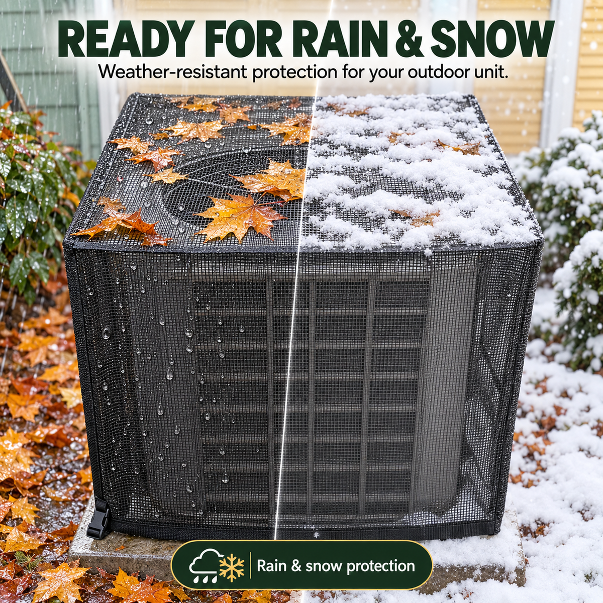 🌿 Breathable Outdoor AC Mesh Cover – Dust & Debris Protection