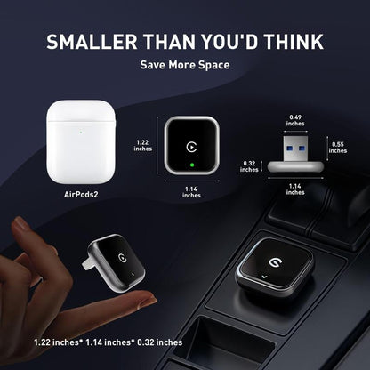2026 latest model 2 in 1 Wireless CarPlay Adapter, for Both Apple and Android
