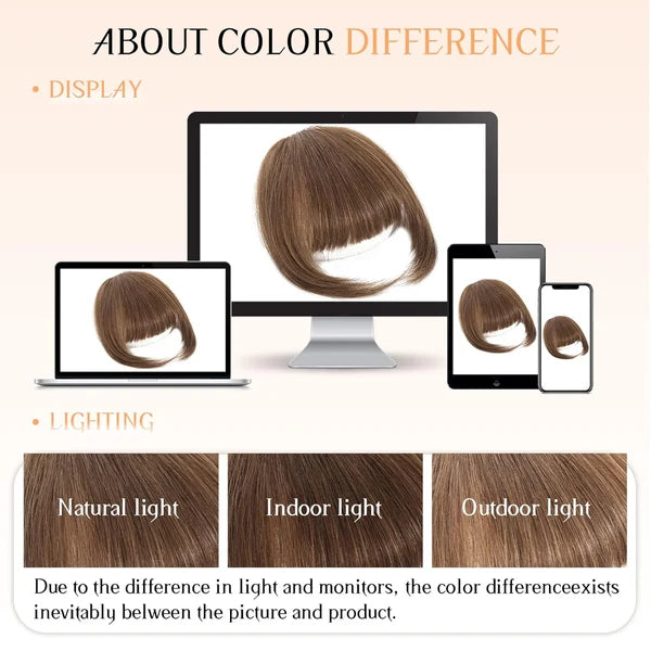 Natural Looking Clip-In Bangs – Blends Seamlessly with Your Own Hair. No One Will Guess✨