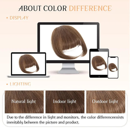Natural Looking Clip-In Bangs – Blends Seamlessly with Your Own Hair. No One Will Guess✨