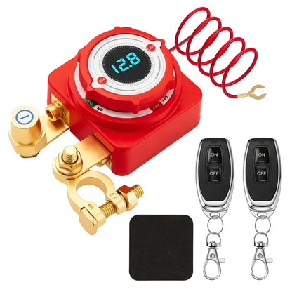 12V 240A Remote Battery Disconnect Switch with LED Voltage Display, Anti-Leakage Battery Kill Switch for Car Truck RV