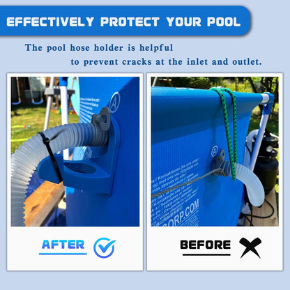 💧Upgraded Patented Pool Hose Holder for Above Ground Intex & Bestway Pipes
