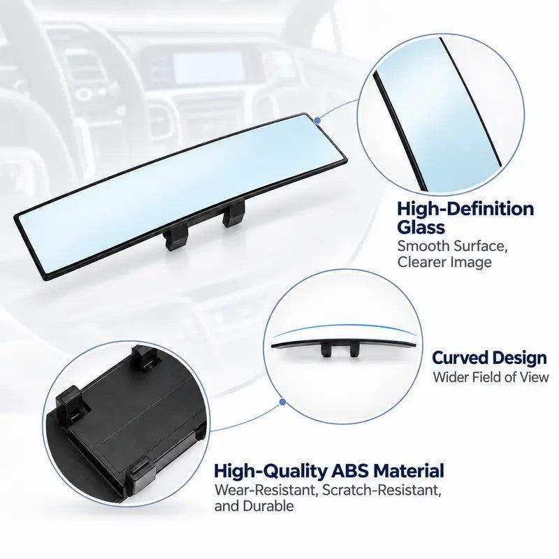 🚗 Panoramic Rearview Mirror · Eliminate Blind Spots Instantly