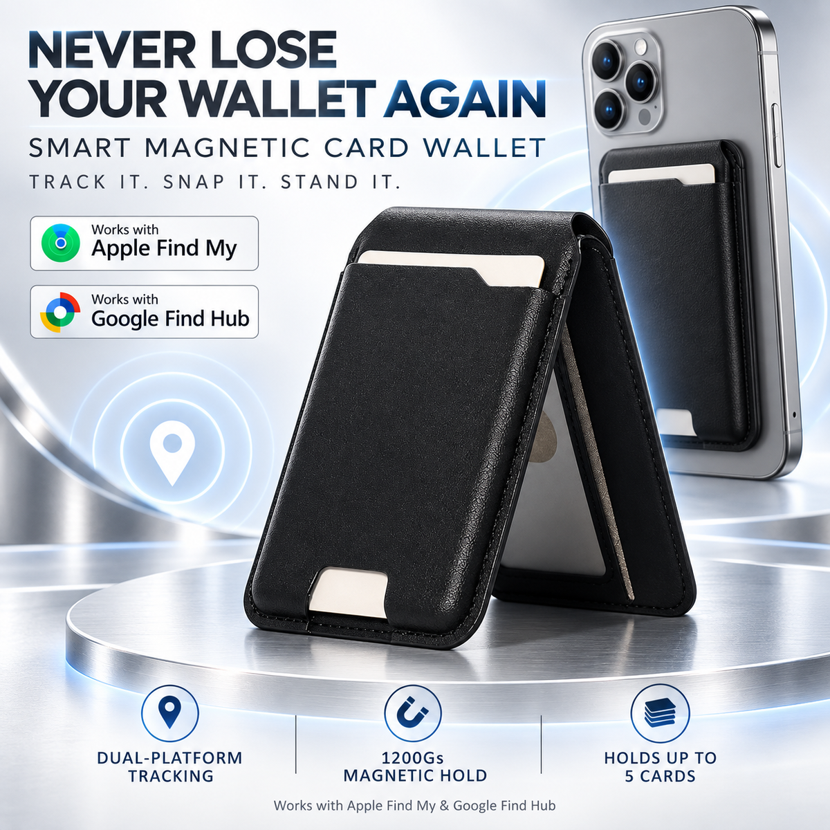 🧲 Anti-Lost Smart Magnetic Card Wallet