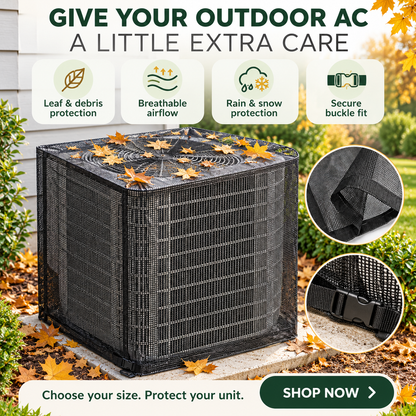 🌿 Breathable Outdoor AC Mesh Cover – Dust & Debris Protection