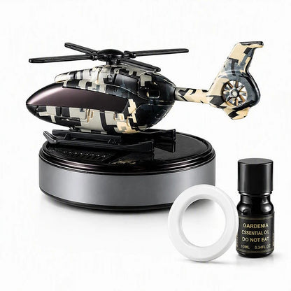 🔥HOT SALE 49% OFF✨Solar Helicopter Aromatherapy Diffuser – Spins in Light, Refillable Scent Pads, for Car & Home🚁