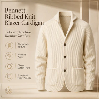 Bennett Ribbed Knit Blazer Cardigan