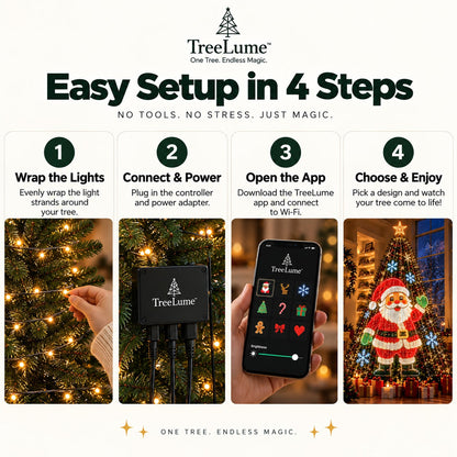 🎄✨Smart RGB Christmas Tree Waterfall Lights | DIY Patterns, Music Sync & App Control